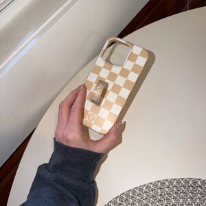 Loopy Sand Dollar Checkered iPhone 16 Pro Phone Case
